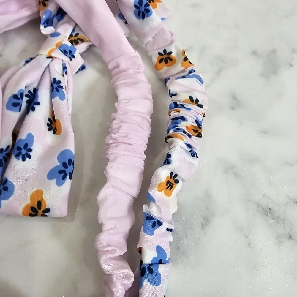 Cat & Jack Girls Head Wraps 2 Pack Floral/Pink